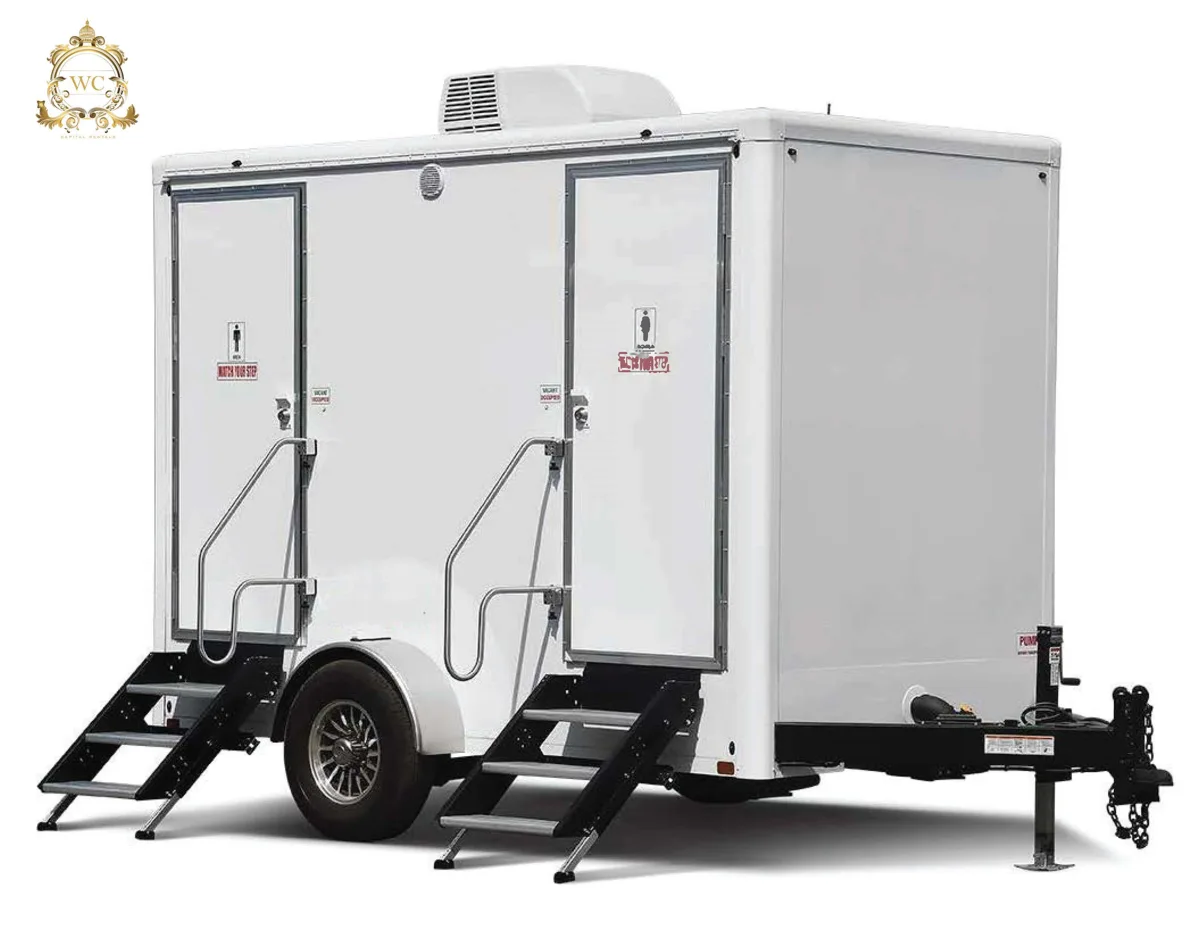 Two-station trailer viewed from the entrance side.